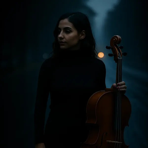 Woman walking in the rain (black blurred)